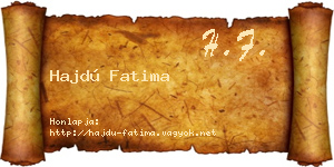 Hajdú Fatima névjegykártya